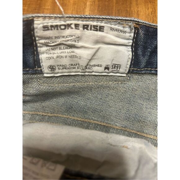 Smoke Rise Jeans Mens 42x32 Paint Splattered Distressed Grunge Y2K 90's Hip Hop - Picture 4 of 10